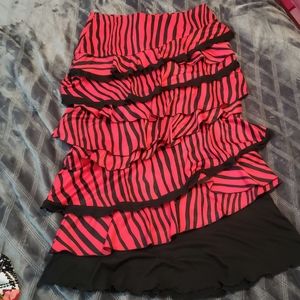 Cute black and red ruffle skirt